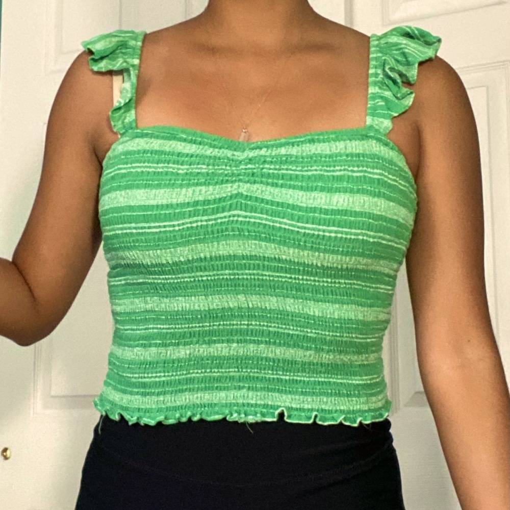 Green Summer Crop Top!!
